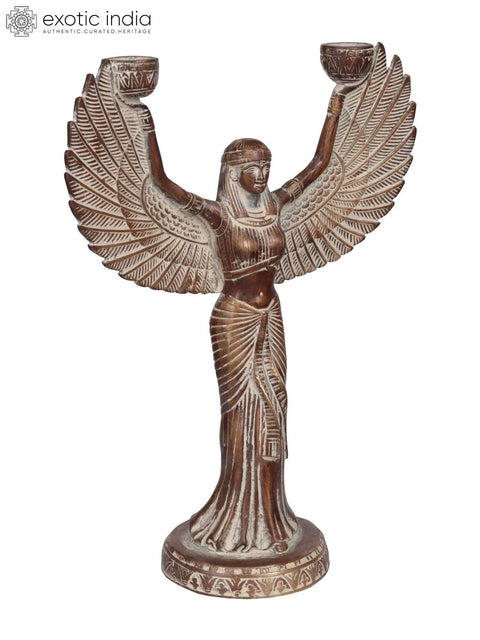 12" Goddess Isis Brass Statue | Handmade
