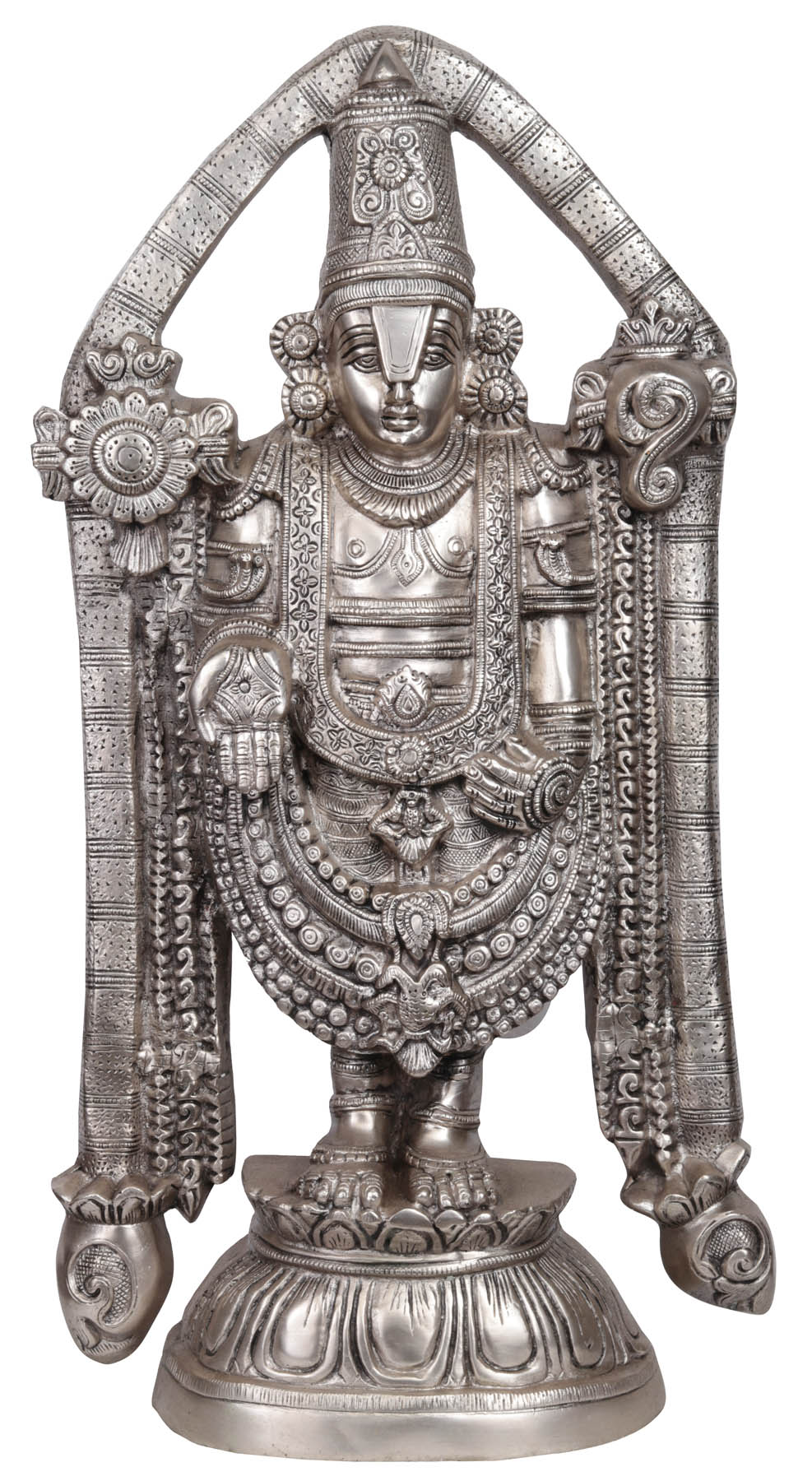 23" Lord Venkateswara as Balaji at Tirupati In Brass | Handmade
