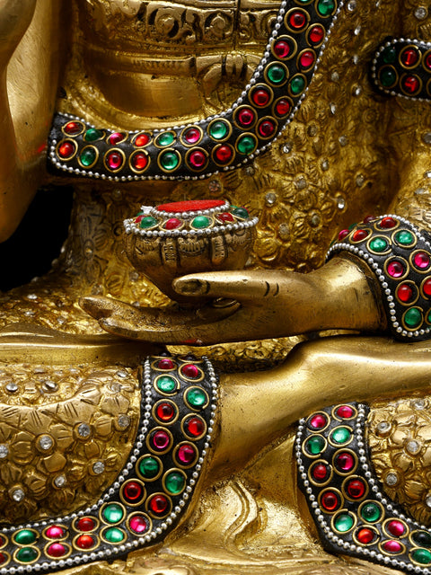 16" Lord Buddha Preaching Dharma | Handmade Brass Sculpture | Symbol of Peace and Wisdom