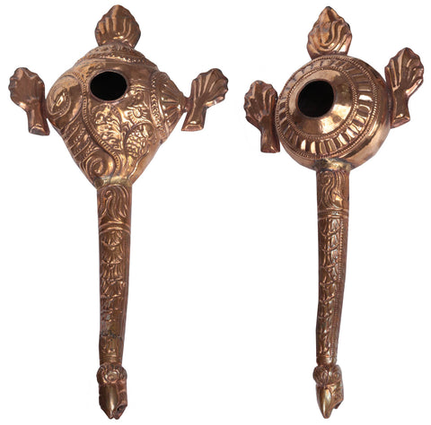 22" Brass Conch and Chakra for Abhisheka | Handcrafted Ritual Art | Made in India