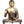 25" Tibetan Buddhist Deity Blessing Buddha Brass Idol | Handcrafted Spiritual Sculpture
