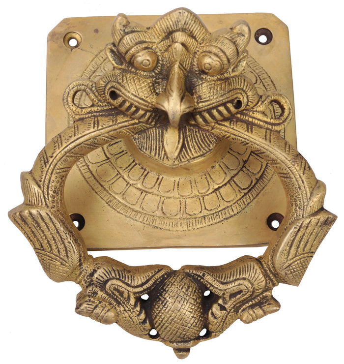 Kirtimukha Brass Door Knocker - Traditional & Elegant, Perfect for Your Home Entrance