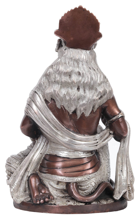 9" Blessing Lord Hanuman Brass Statue - Handmade, Divine Craft for Spiritual Blessings