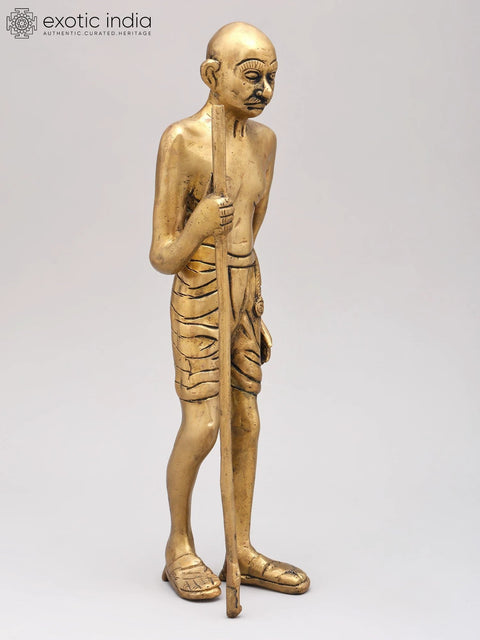 11" Mahatma Gandhi Statue in Brass | Handmade | Made in India