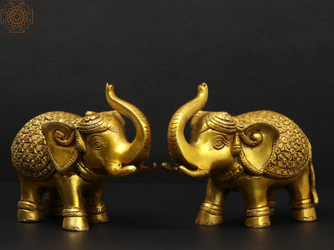 Fine Pair of Elephants