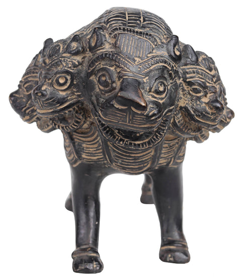 Five Headed Mythical Lion Figurine | Wild Cats Statues