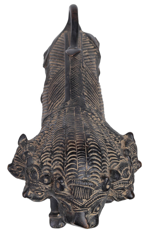 Five Headed Mythical Lion Figurine | Wild Cats Statues