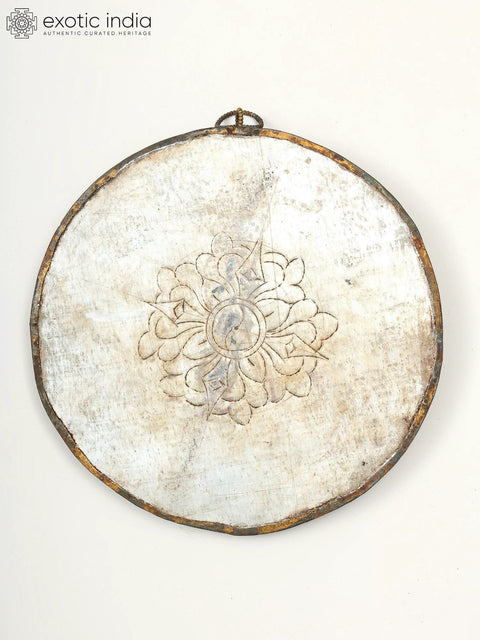 8" Tibetan Buddhist Vishwa-Vajra Wall Hanging (Made in Nepal) In Brass | Handmade | Made In India