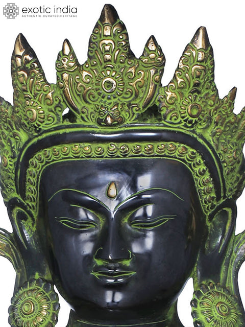 21" Crown Buddha (Tibetan Buddhist) In Brass | Handmade | Made In India