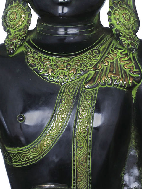 21" Crown Buddha (Tibetan Buddhist) In Brass | Handmade | Made In India