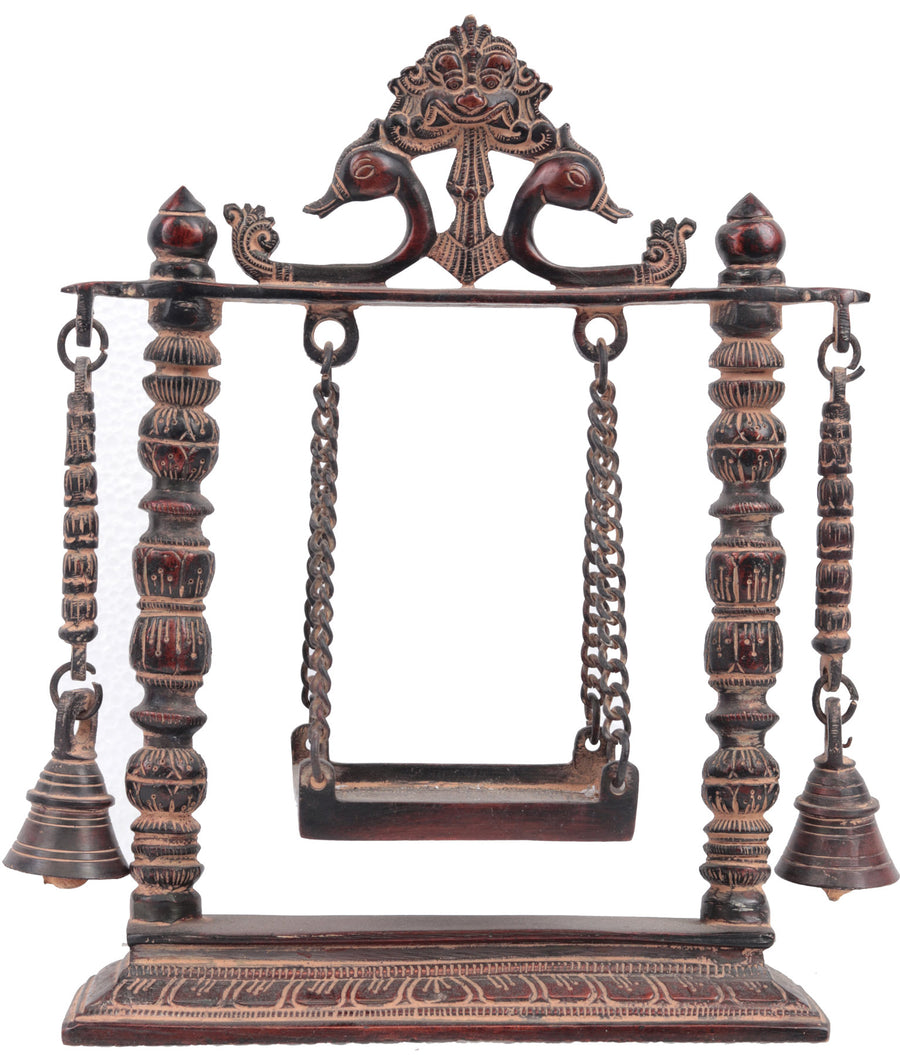 10" Handmade Brass Deity Swing for Pooja