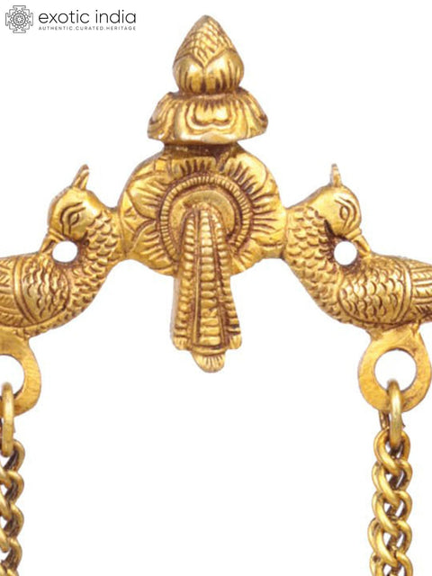 11" Butter Krishna Idol on a Swing | Handmade Brass Statue | Made in India