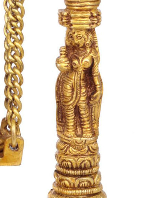 11" Butter Krishna Idol on a Swing | Handmade Brass Statue | Made in India