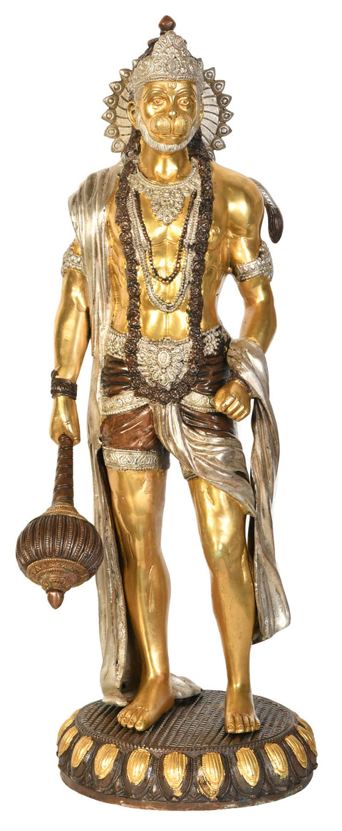 23" Lord Hanuman In Brass | Handmade | Made In India