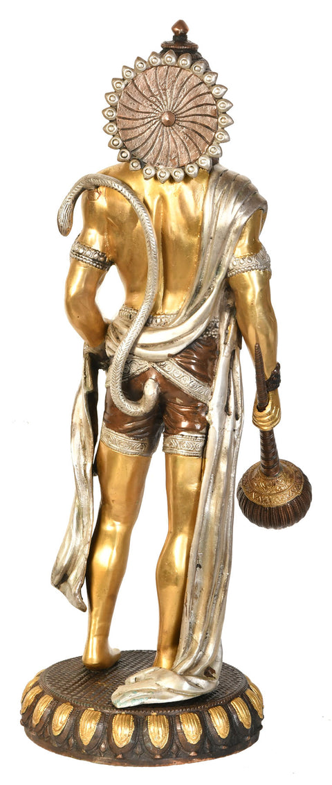 23" Lord Hanuman In Brass | Handmade | Made In India