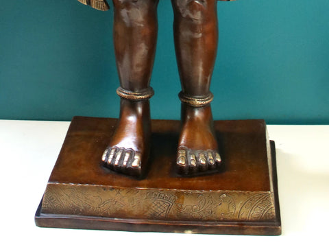 Large Hanuman Granting Abhaya Brass Statue