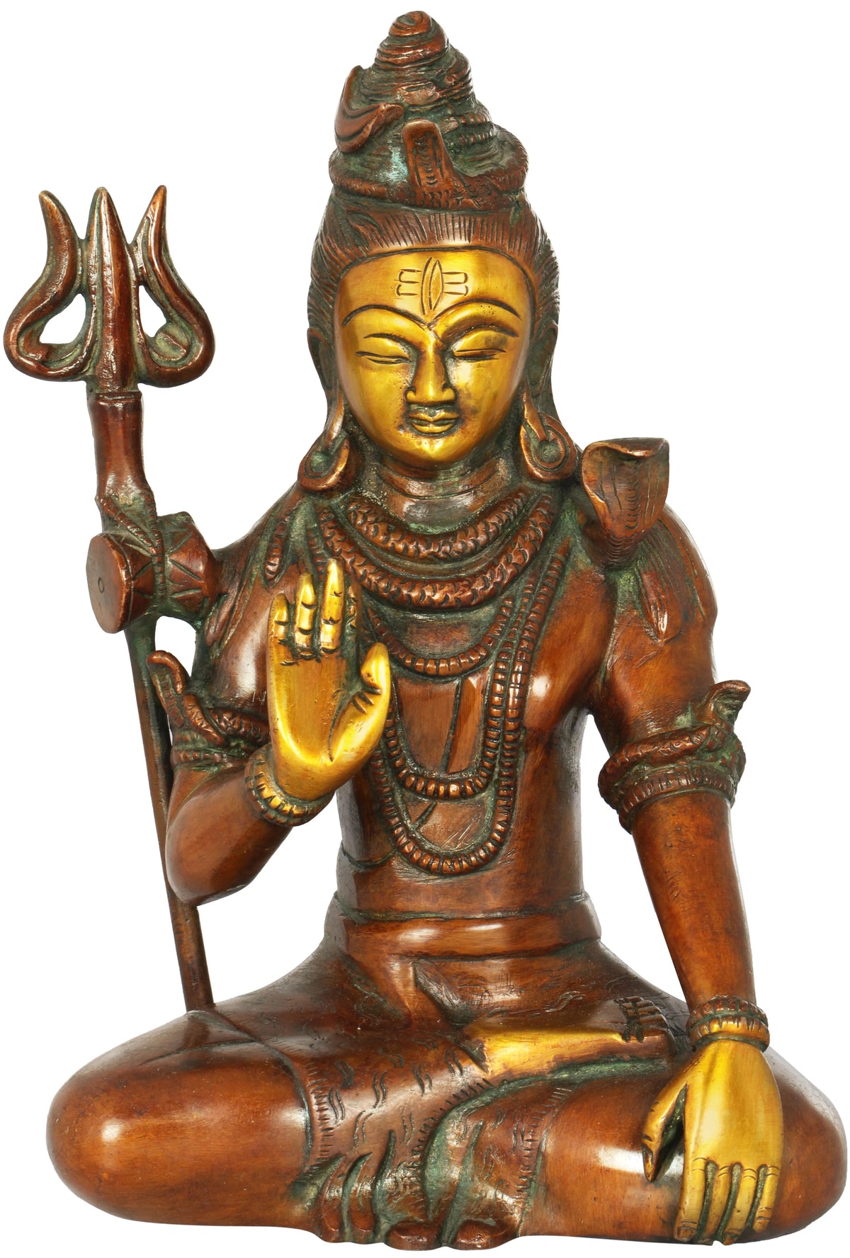 9" Lord Shiva In Brass | Handmade | Made In India