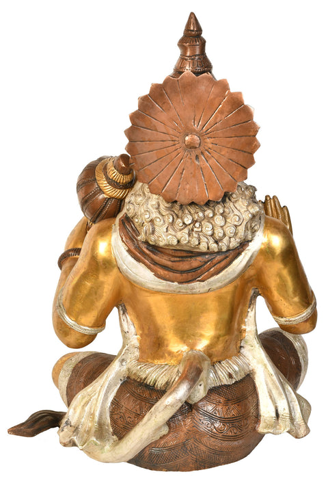 16" Lord Hanuman in Ashirwad Mudra In Brass | Handmade | Made In India