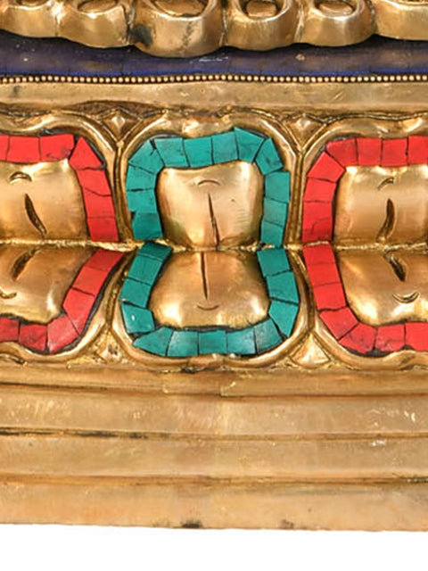 24" Tibetan Buddhist Lord Buddha in Earth Touching Gesture In Brass | Handmade | Made In India