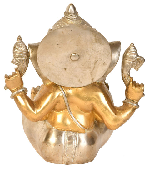 8" Bhagawan Ganesha In Brass | Handmade | Made In India