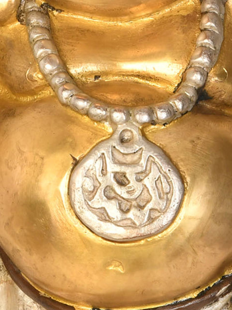 10" Laughing Buddha Brass Statue - Symbol of Joy and Prosperity