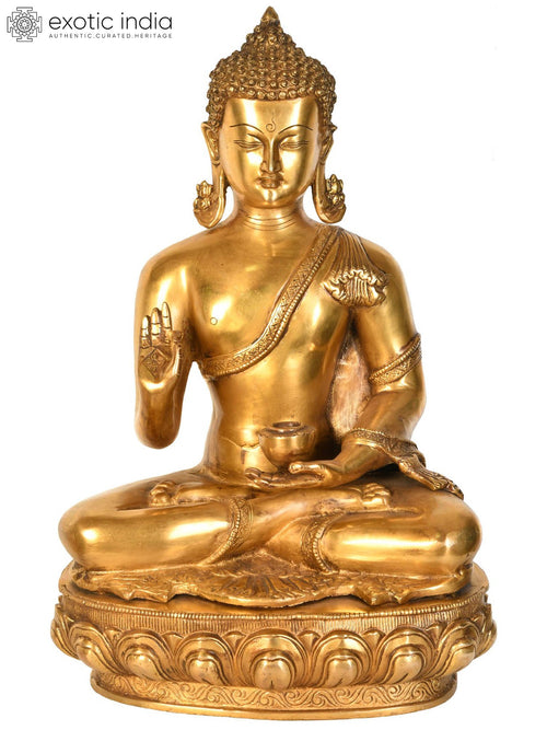 18" Lord Buddha Preaching Dharma Brass Statue Handmade