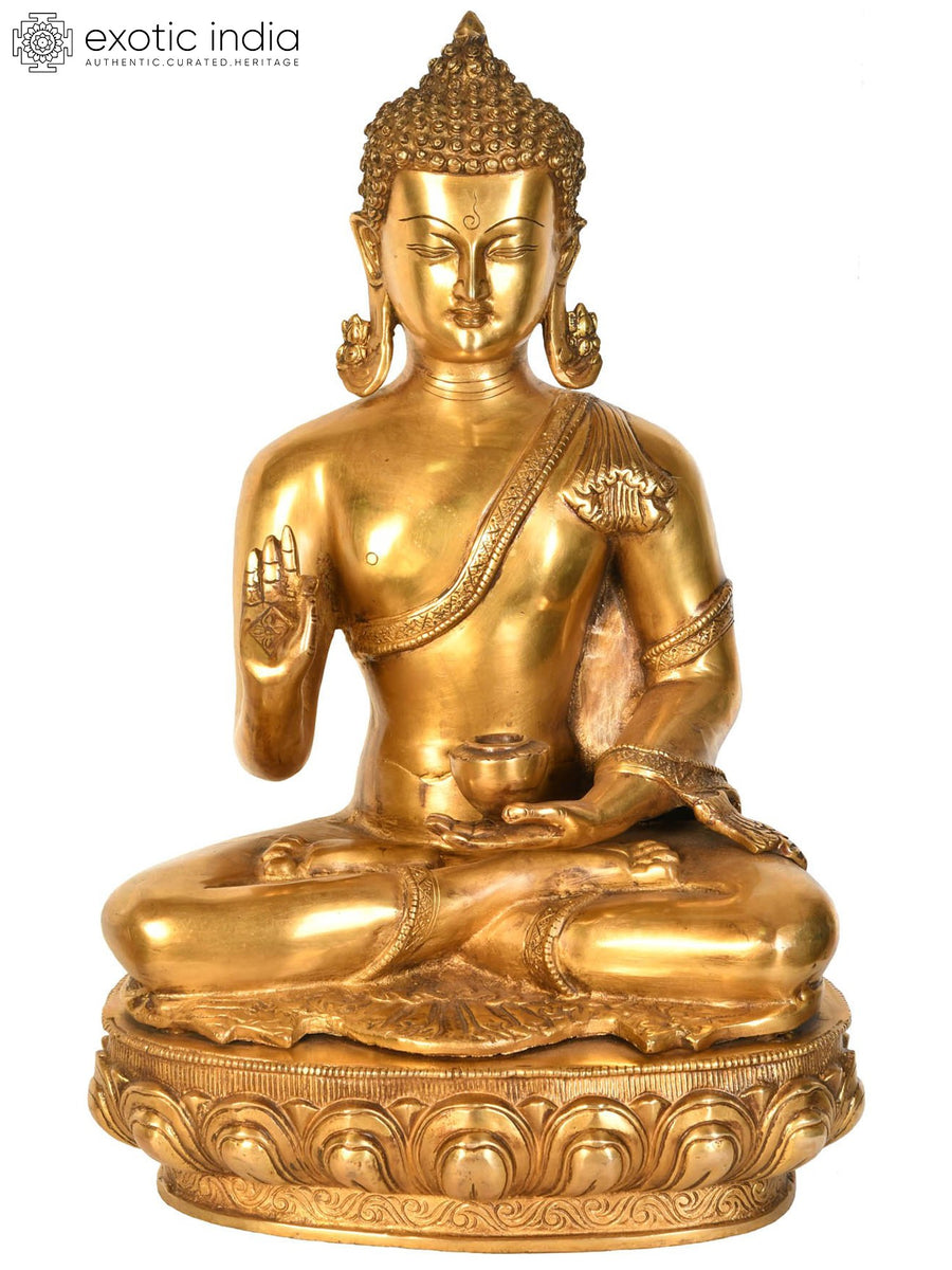 18" Lord Buddha Preaching Dharma Brass Statue Handmade