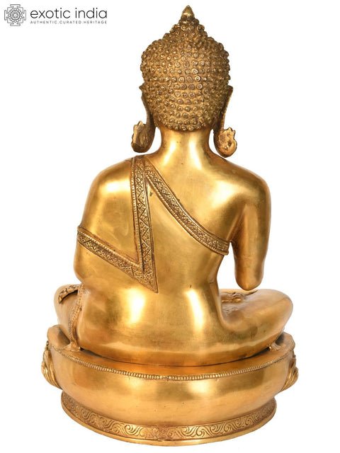 18" Lord Buddha Preaching His Dharma (Tibetan Buddhist) In Brass | Handmade | Made In India