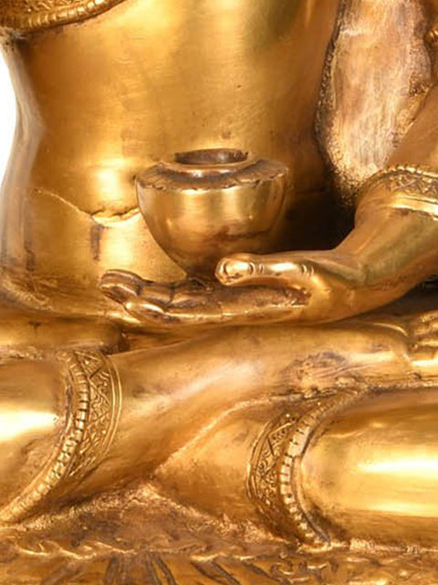 18" Lord Buddha Preaching His Dharma (Tibetan Buddhist) In Brass | Handmade | Made In India