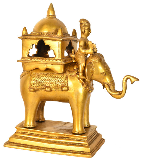 Brass Elephant Palki of a King | Home Decor