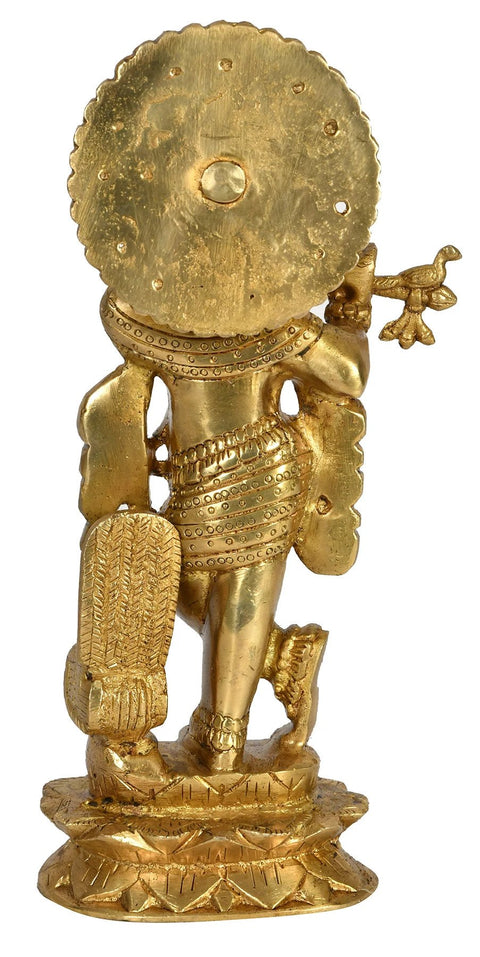 9" Krishna In Brass | Handmade | Made In India