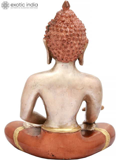 9" Tibetan Buddhist Medicine Buddha In Brass