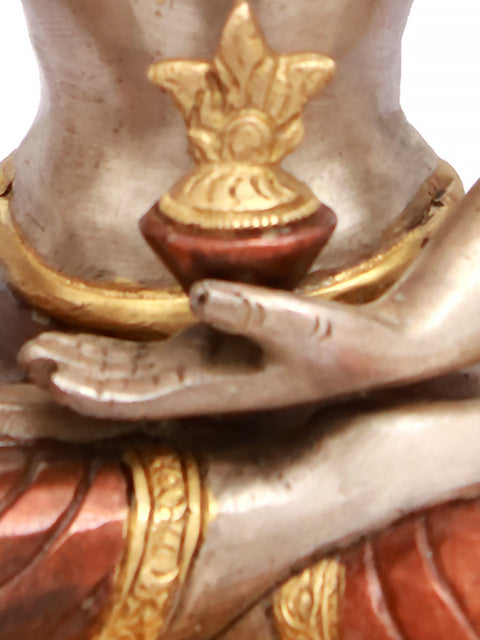 9" Tibetan Buddhist Medicine Buddha In Brass