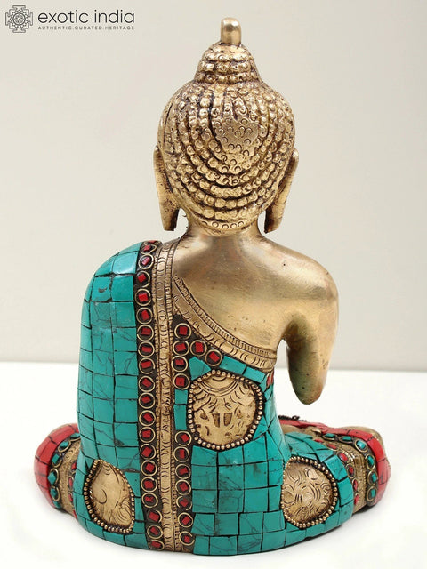 7" Blessing Buddha Brass Statue | Handmade Tibetan Buddha Idols | Made in India