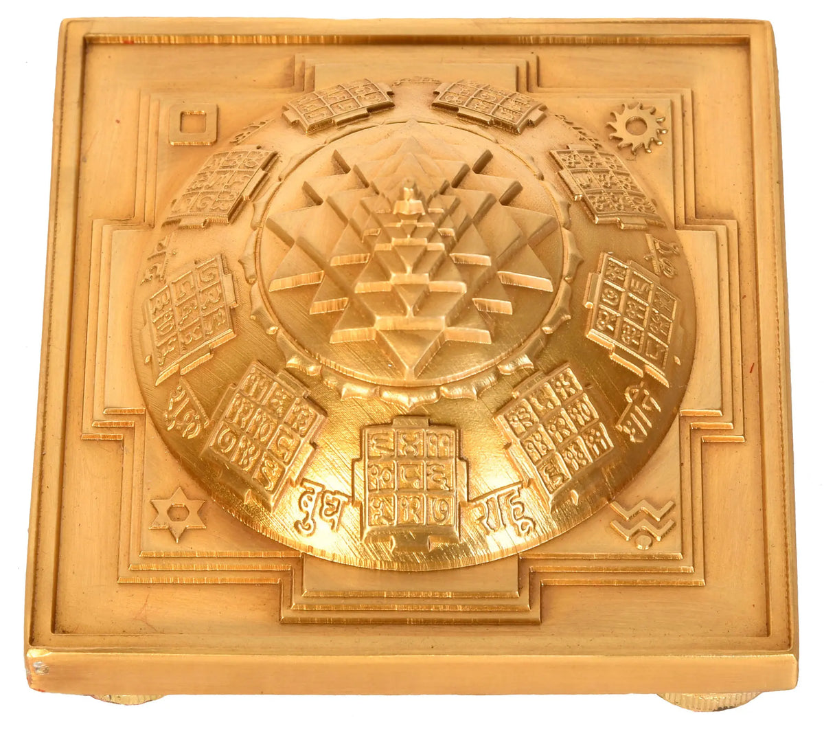 4" Navagraha Shri Yantra in Brass | Handmade | Made in India