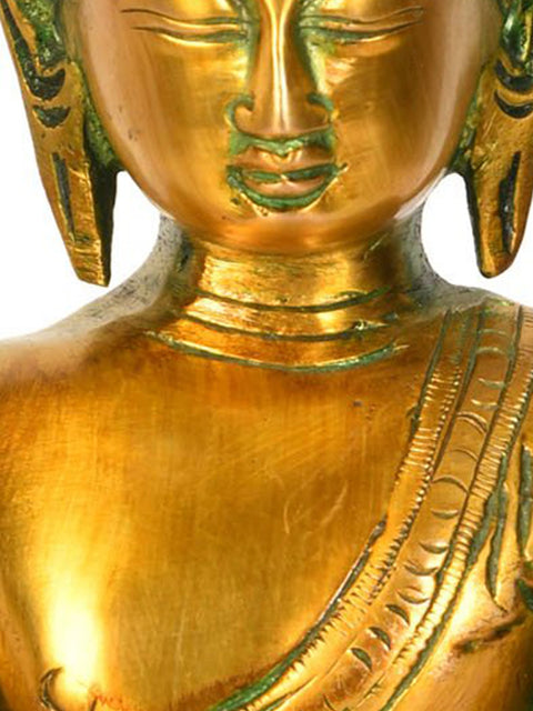 7" Lord Buddha (Tibetan Buddhist) In Brass | Handmade | Made In India