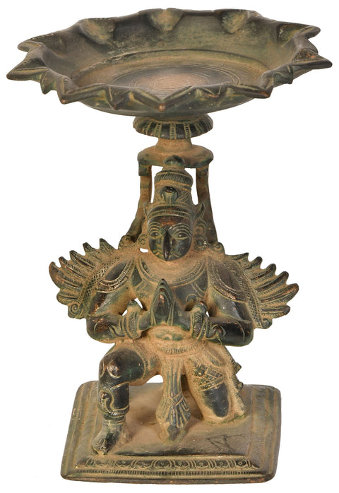 6" Garuda Wick Lamp in Brass | Handmade | Made in India