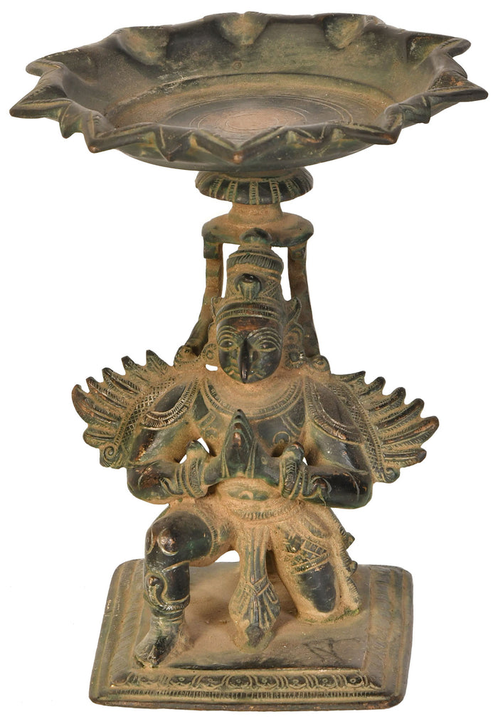 6" Brass Garuda Wick Lamp Handmade