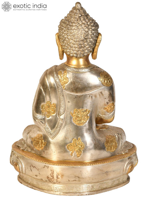 12" Tibetan Buddhist Lord Buddha In Dhyan Mudra (Meditation) In Brass | Handmade | Made In India