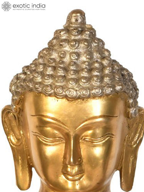 12" Tibetan Buddhist Lord Buddha In Dhyan Mudra (Meditation) In Brass | Handmade | Made In India