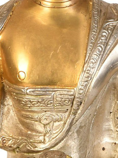 12" Tibetan Buddhist Lord Buddha In Dhyan Mudra (Meditation) In Brass | Handmade | Made In India