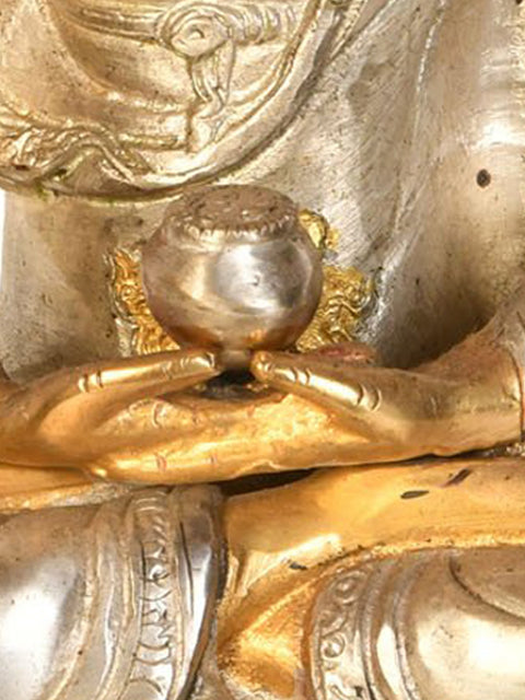 12" Tibetan Buddhist Lord Buddha In Dhyan Mudra (Meditation) In Brass | Handmade | Made In India