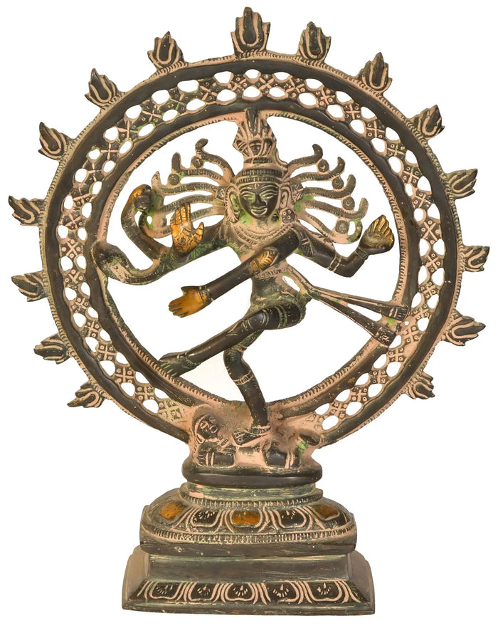 9" Nataraja In Brass | Handmade | Made In India