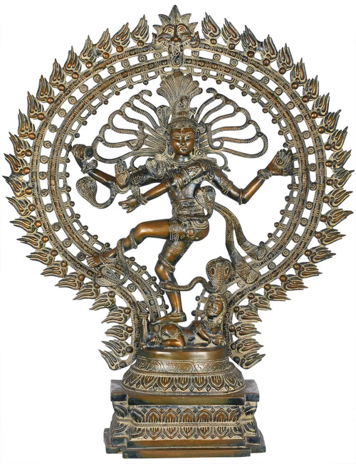 28" Nataraja Brass Sculpture - Divine Lord of Dance Handmade