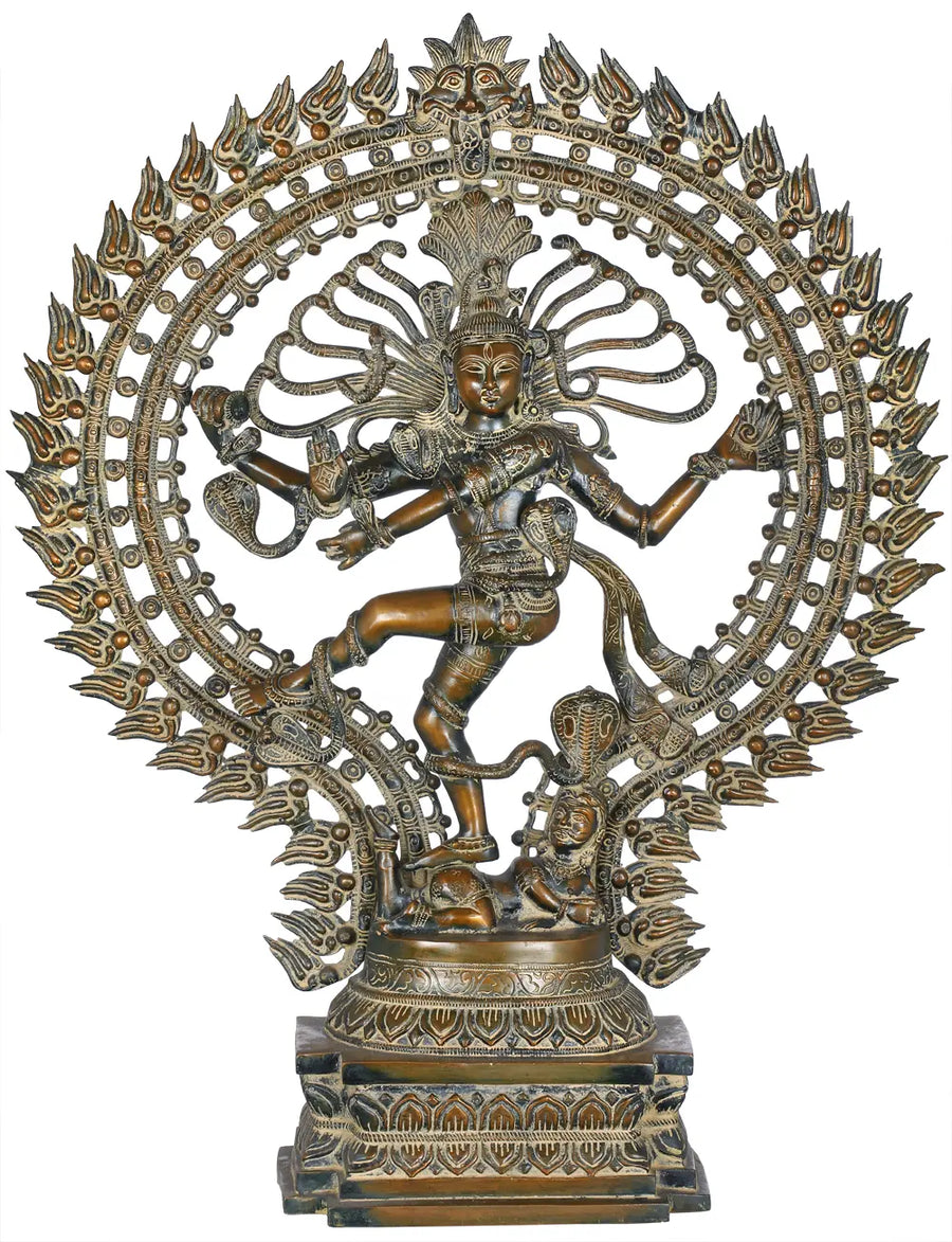 28" Nataraja Brass Sculpture - Divine Lord of Dance Handmade