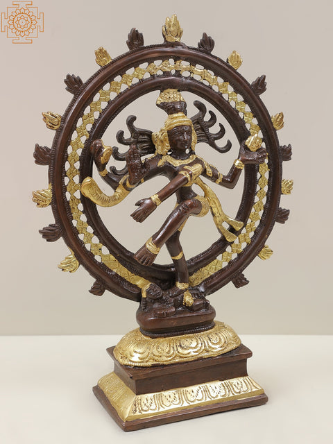 12" Lord Shiva as Nataraja | Handmade Brass Statue