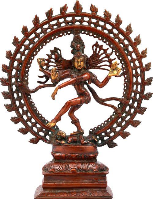 17" Handmade Nataraja Brass Statue
