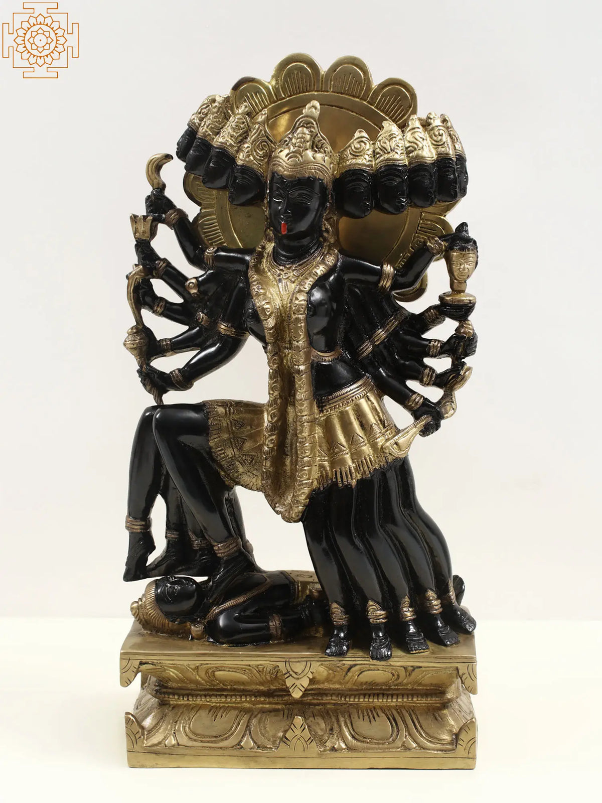 Handmade Goddess Mahakali Brass Statue – Divine Energy Sculpture | Made in India