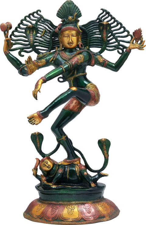 30" Large Size Brass Statue of Lord Shiva's Tandava Dance | Handmade | Made in India