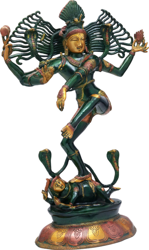 30" Large Size Brass Statue of Lord Shiva's Tandava Dance | Handmade | Made in India